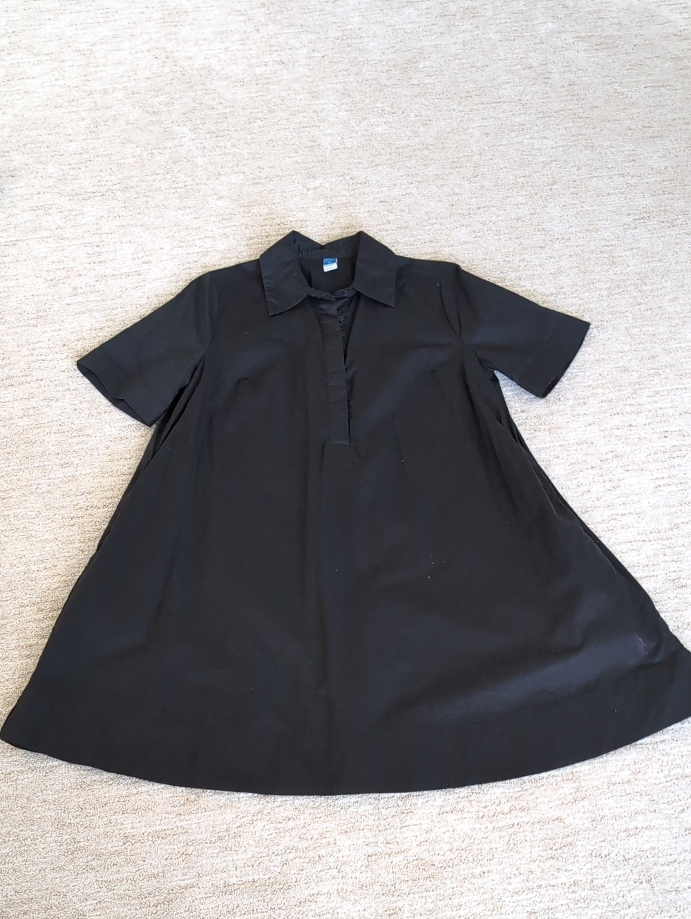 Polplin Cotton Shirt Swing Dress